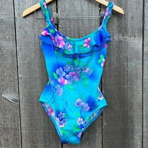 Vintage 80's Floral Swimsuit